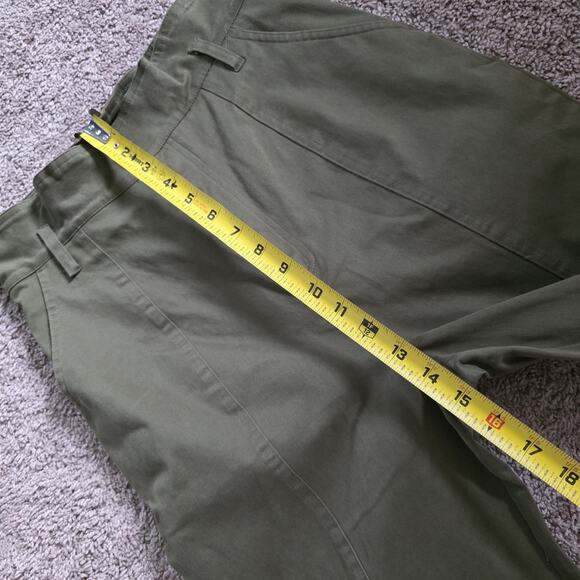 High Rise Tapered Pants Womens M/28 Waist Olive Green Boho Retro Army Y2K - Picture 7 of 9